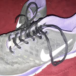 Nike shoes purple and grey